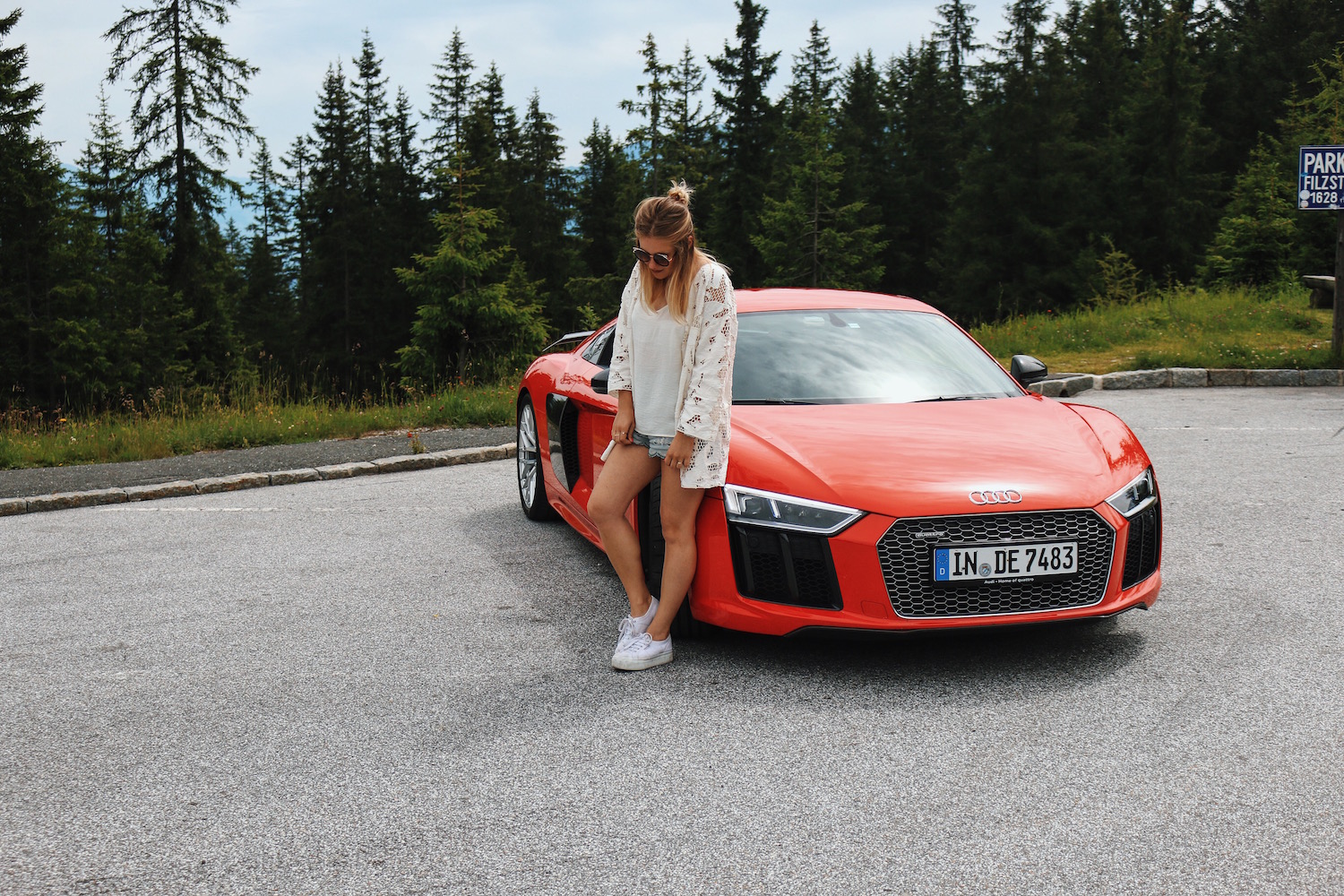 Audi R8 Tour Gerlospass Meanwhile in Awesometown Mens Fashion and Lifestyle Blogger from Austria Red Audi R8 V10