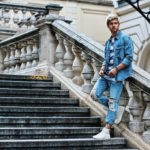 Outfit H&M Denim on Denim Look Ripped Jeans Denim Shirt Striped Tee by Meanwhile in Awesometown Austrian Mensfashion and Lifestyleblogger 3