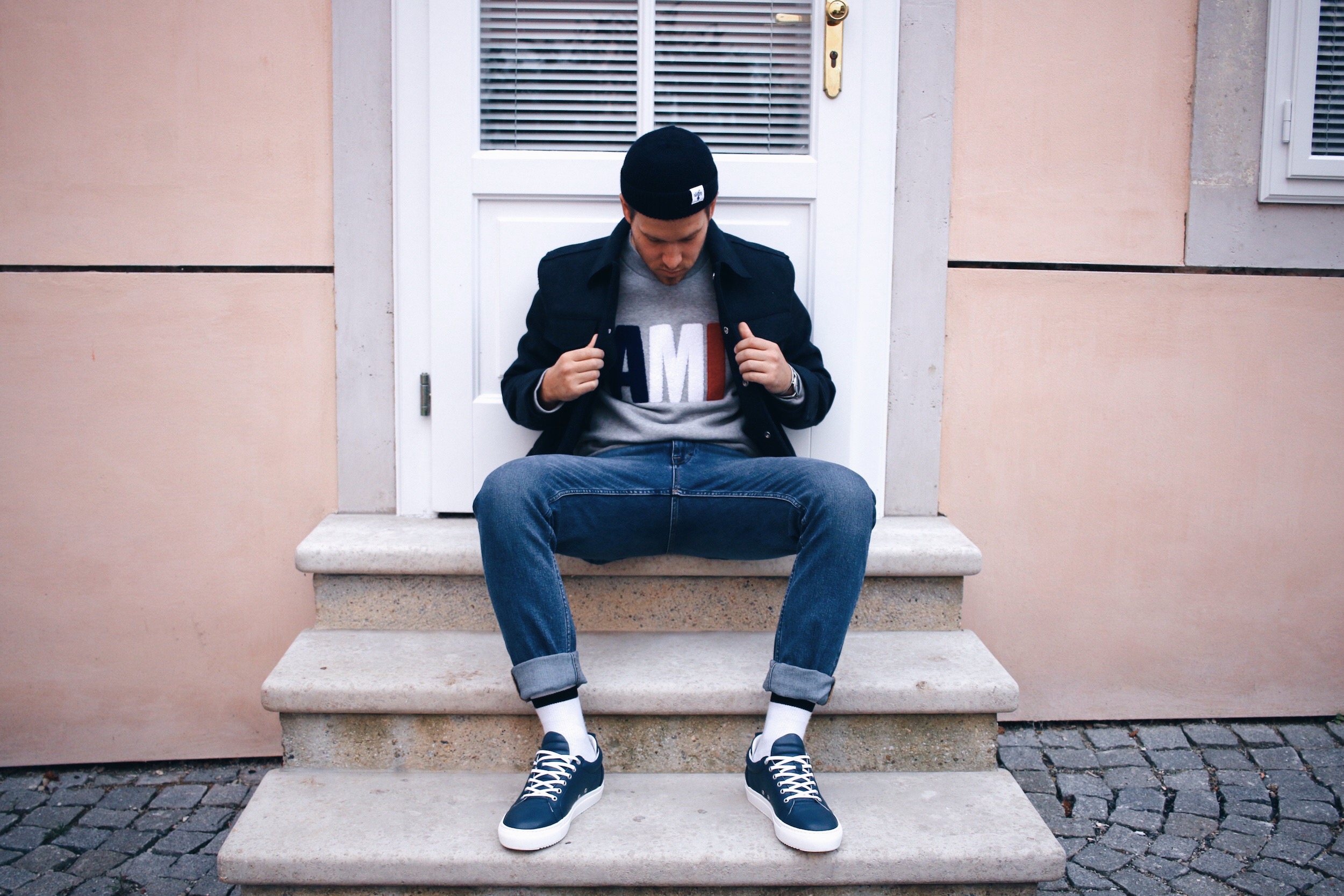 Ami Paris Sweater_Tiger of Sweden Jeans_Presidentials Amsterdam Sneakers_Outfit by Meanwhile in Awesometown_Austrian Mens Fashion and Lifestyle Blogger 4